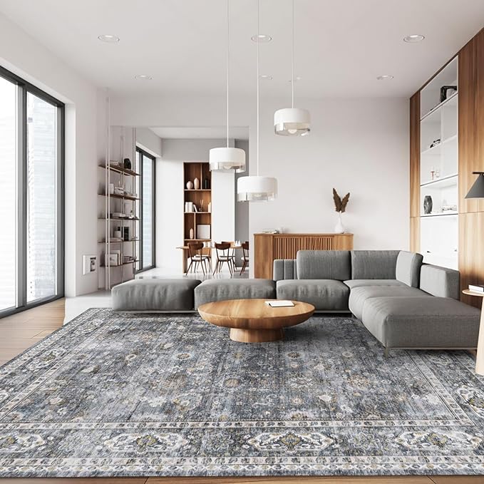 Area Rugs 8x10 Rug for Living Room Washable Boho Area Rug Non Slip Soft
