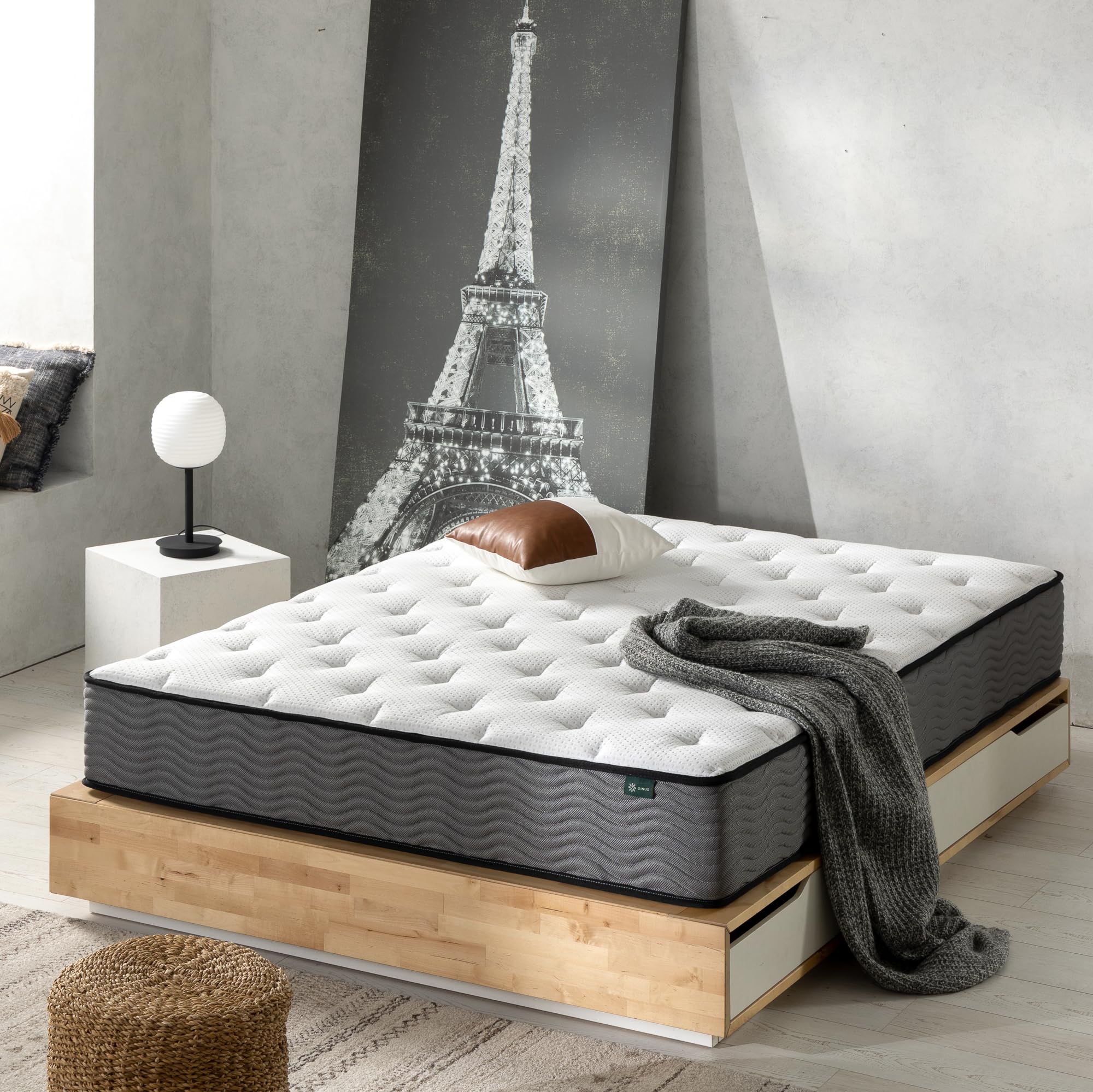 10 Inch True Support Hybrid Mattress [New Version], Queen, Fiberglass Free