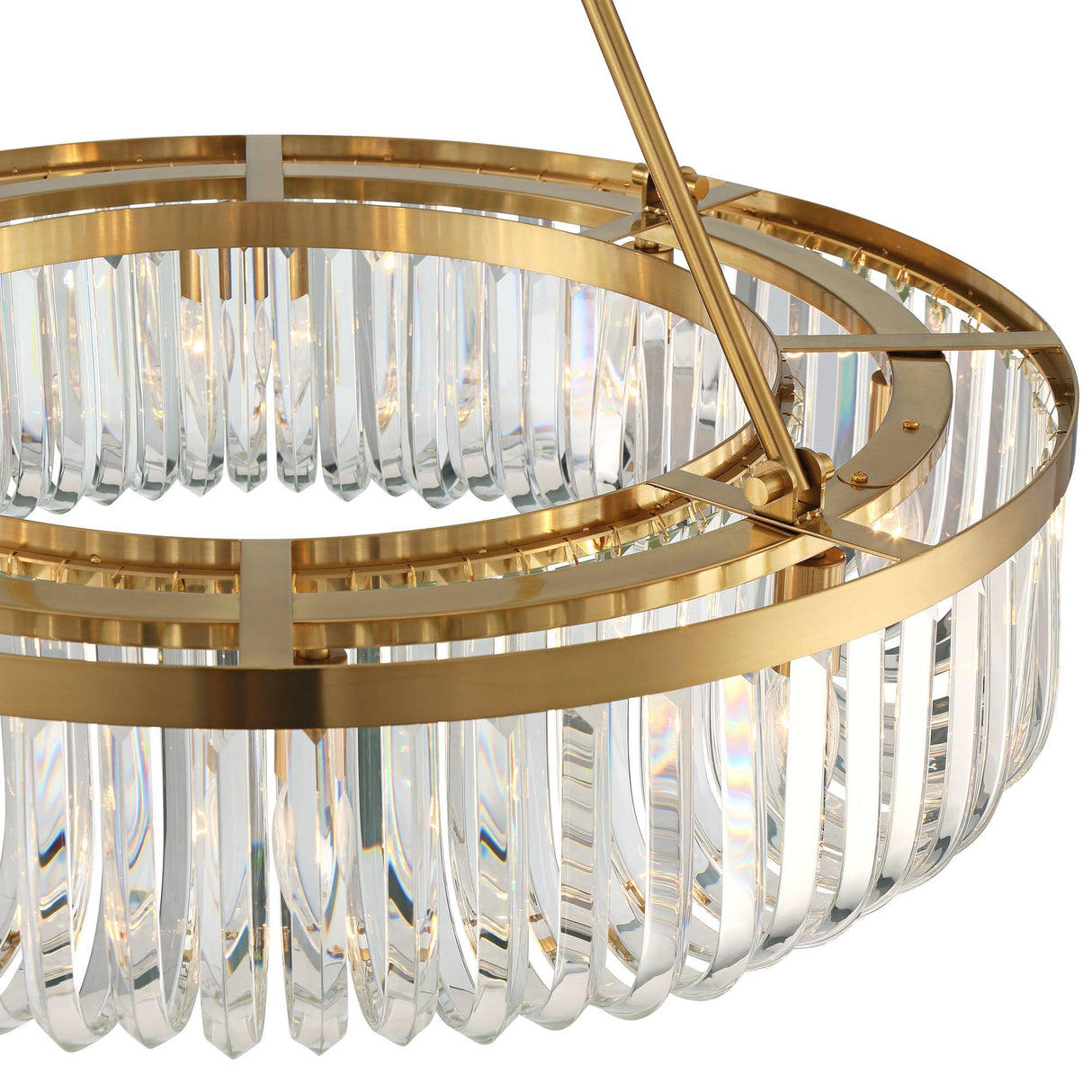 Jenna Modern Glam Ceiling Light Semi Flush-Mount Fixture 28" Soft Gold Metal 8-Light