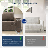 70 Inch Modern Loveseat Sofa with USB Port & Side Pockets, Chenille