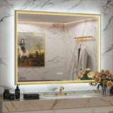 LED Bathroom Mirror, 30 x 36 Inch Anti-Fog Lighted Bathroom Mirror