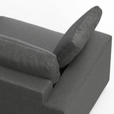 Charlie Sofa in 100% Recycled Polyester Tightly Woven Performance Fabric, Pebble Grey,