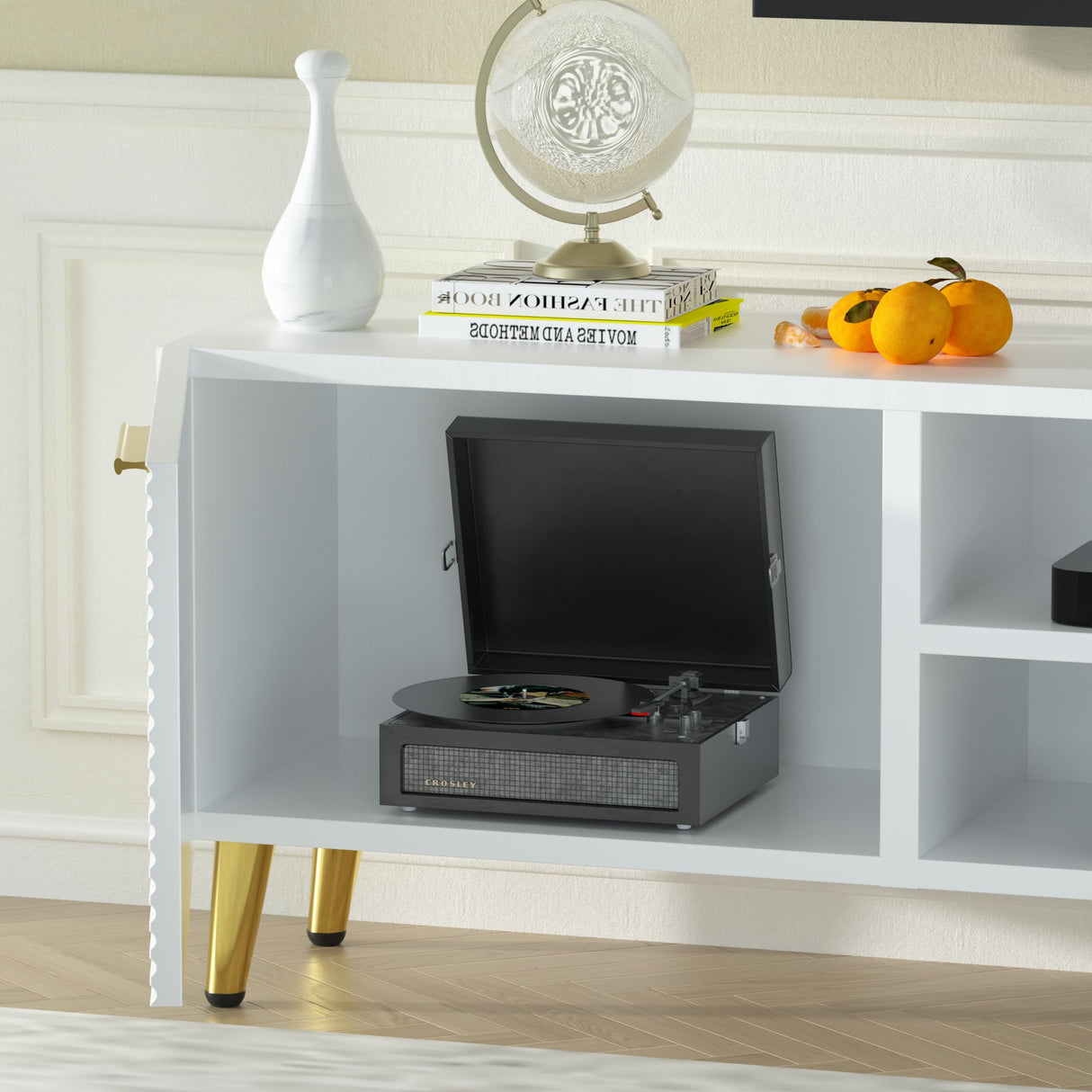 TV Stand for 65+ Inch TV, Modern TV Console for Living Room Bedroom