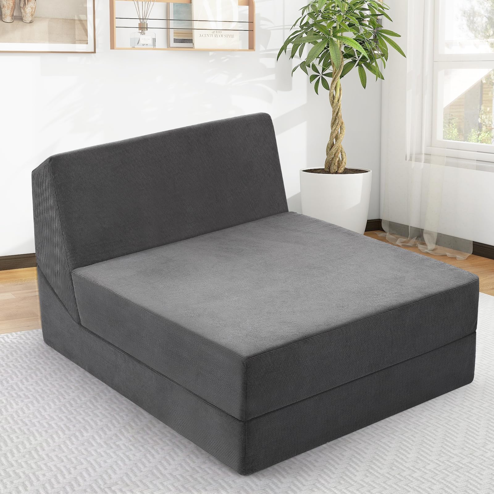 Folding Sofa Bed 3 in 1 Convertible Futon Sofa Bed Foldable Couch Foam Floor Couch