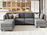 Oversized Modular Sectional Couch with Storage Seat U Shaped Couch Modular Sectional