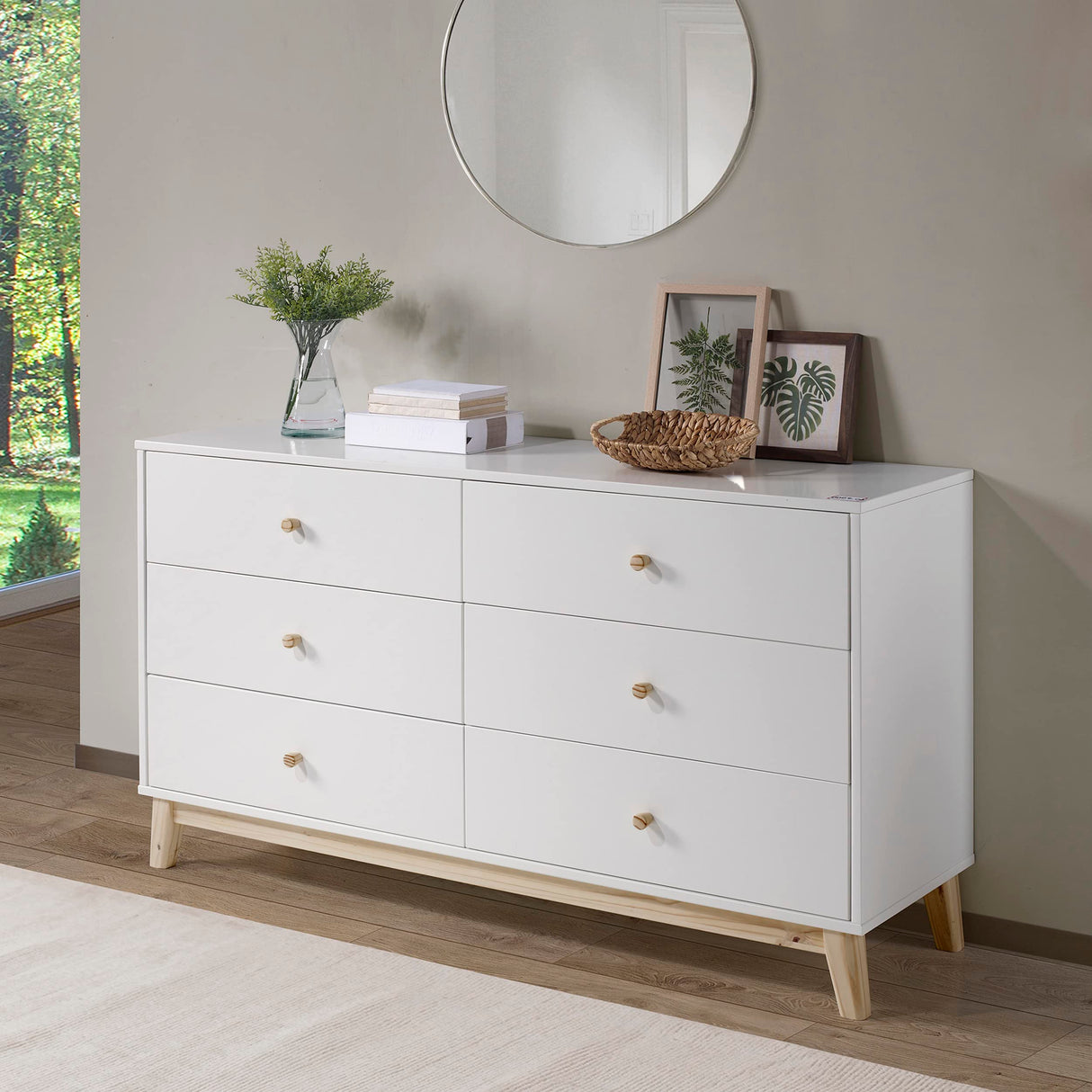 MOD 60" W 6-Drawer Double Dresser