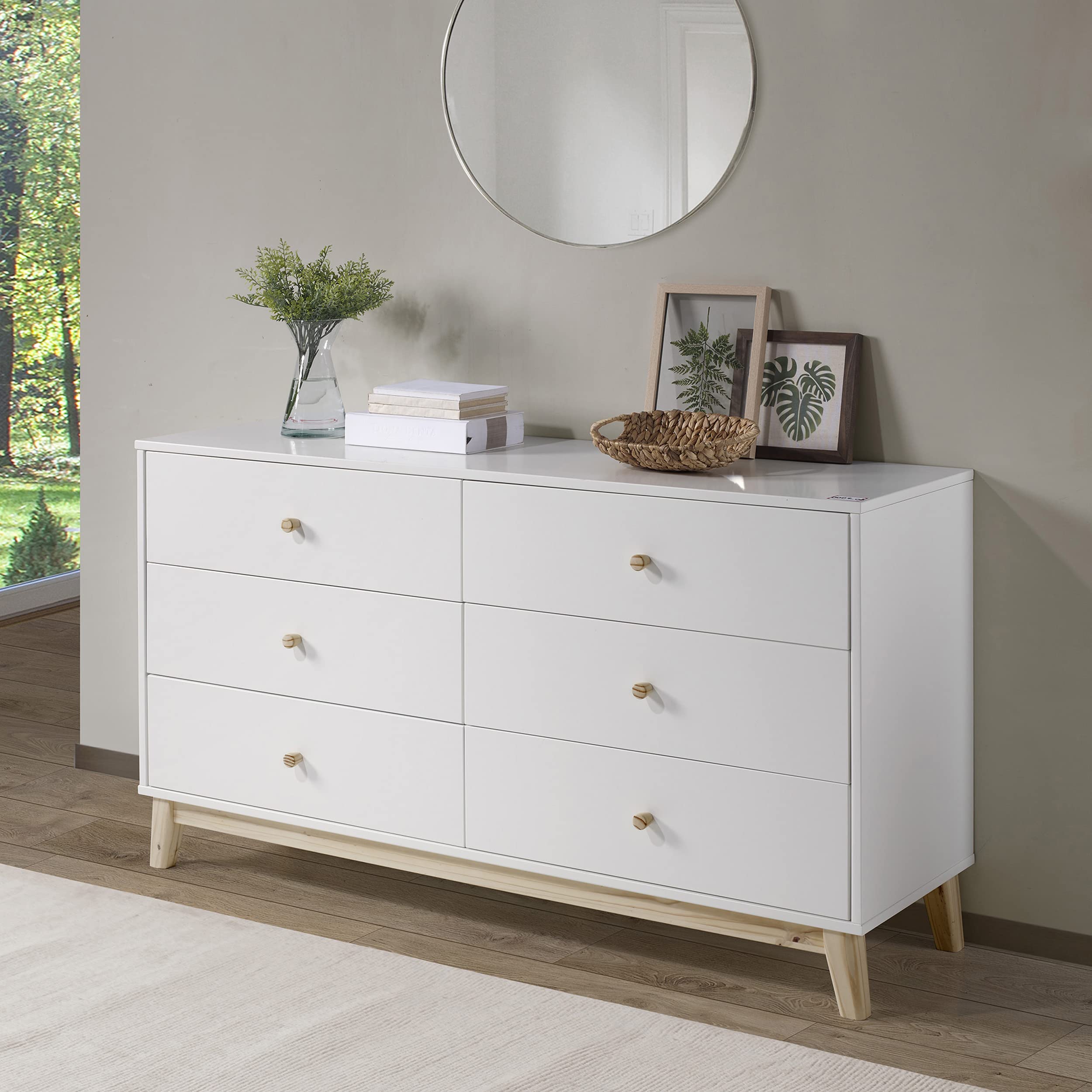 MOD 60" W 6-Drawer Double Dresser