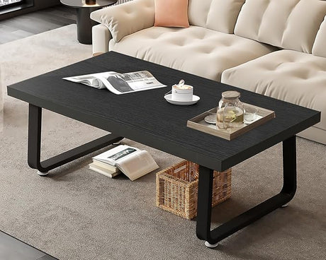 Coffee Table, Industrial Wooden Coffee Table, Modern Minimalist Rectangular Center Table