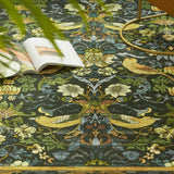 Topllen Washable Area Rug - Area Rug 8'x10' Boho Soft Living Room Rug, Non-Slip Large Area Rugs Indoor for Dining Room Livingroom Bedroom, Vintage Rug (Dark Green, 8x10ft)