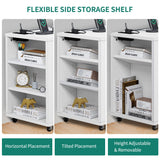 File Cabinet with Charging Station, Mobile Lateral Filing Cabinet with Lock