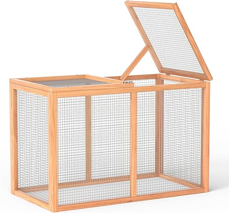 40" Chicken Run Outdoor Wooden Chicken Coop Hen House Poultry Cage