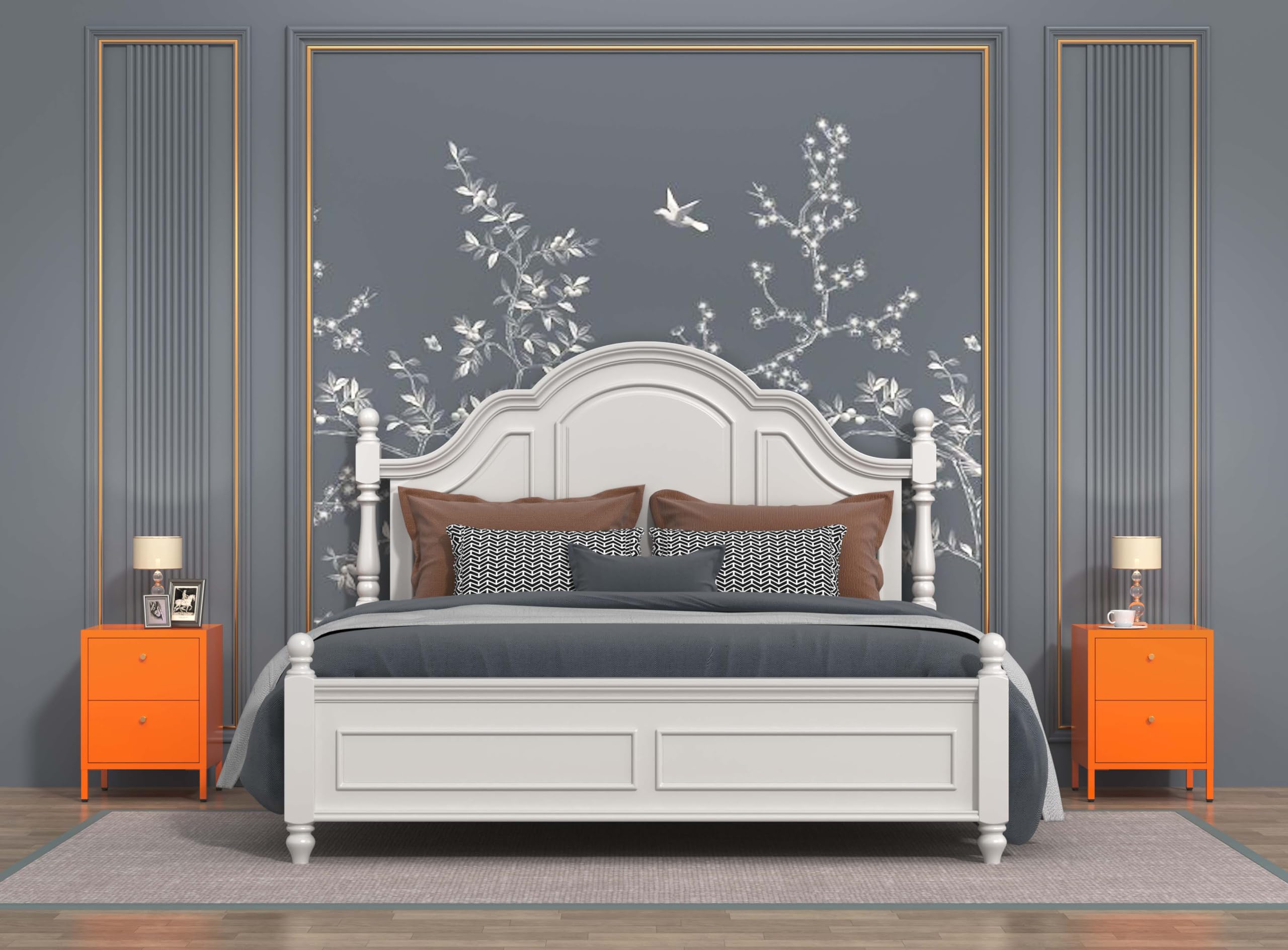 Stand Orange Nightstand Drawer End Tables