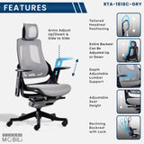 LUX Ergonomic Executive Breathable Mesh Office Chair Lumbar Support & Adjustable