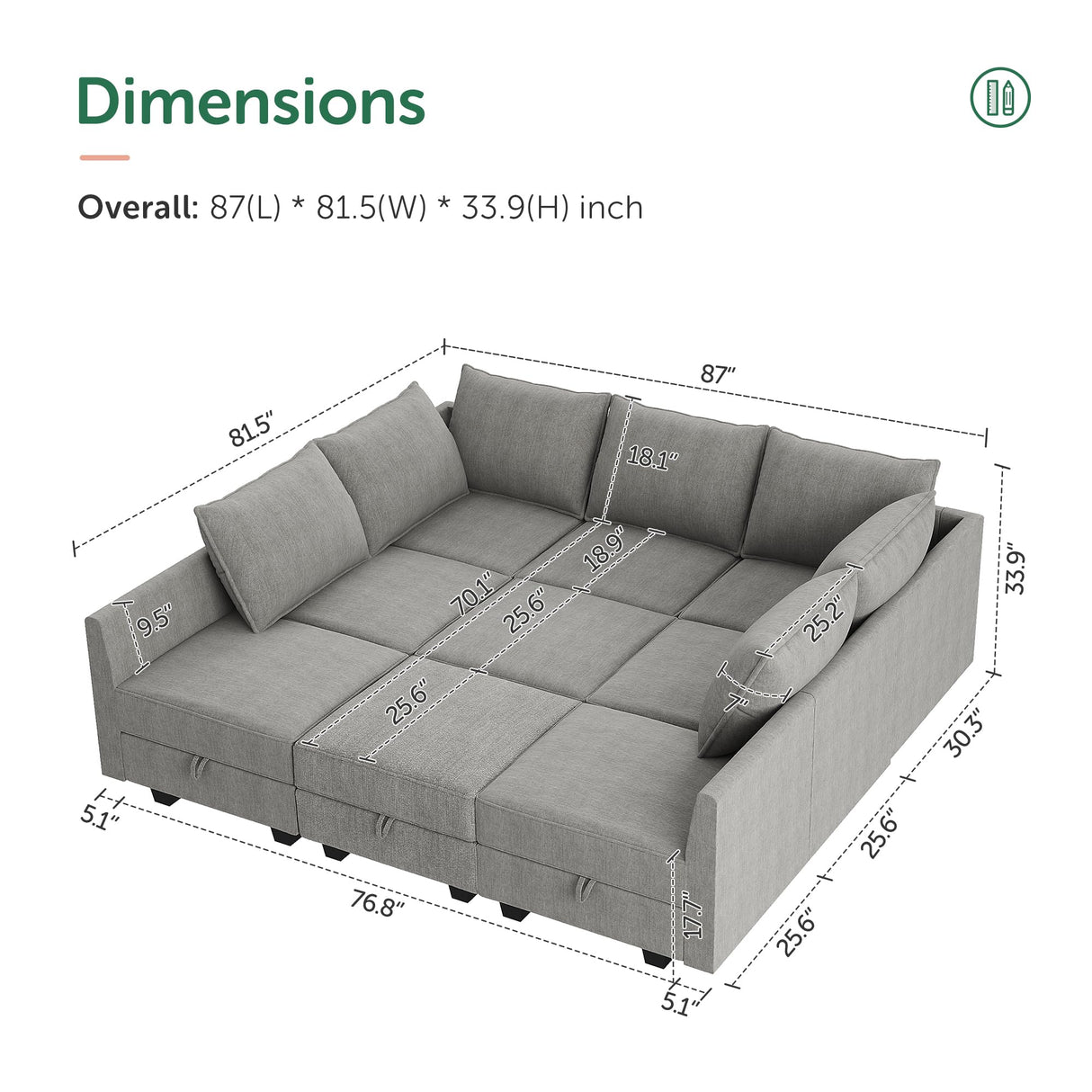 Modular Sectional Sofa with Storage, Sleeper Sectional Sofa Modular