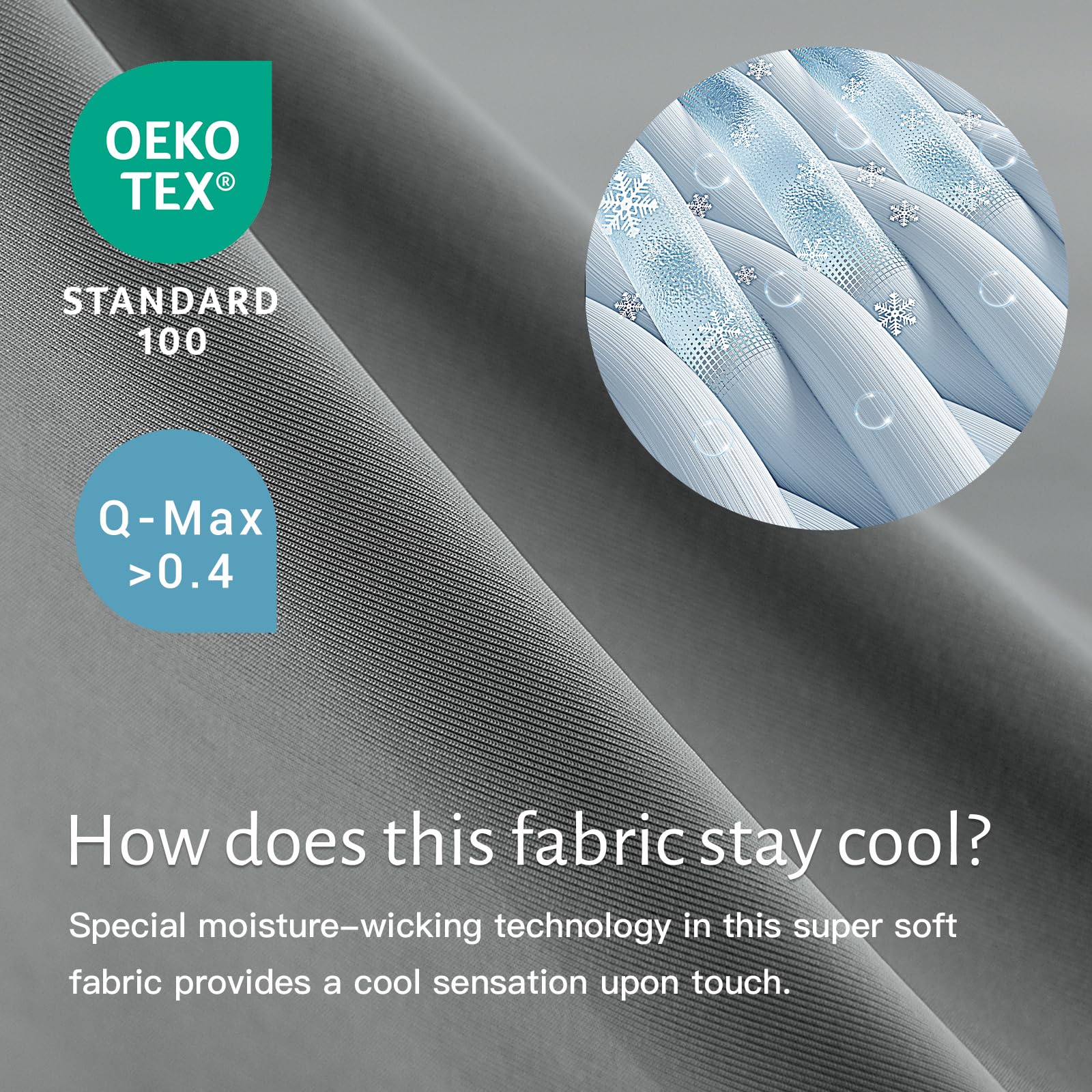 PRO Cooling Comforter Queen Size - Summer Dark Grey & Grey Double-Sided