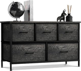 Dresser with 5 Drawers - Storage Chest Organizer Unit with Steel Frame