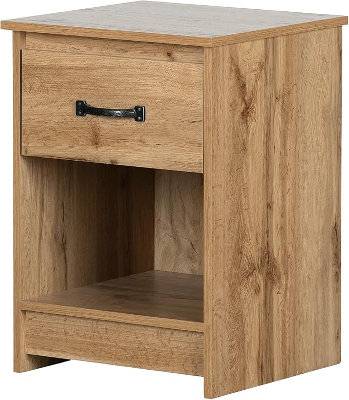 1-Drawer Nightstand-Weathered Oak