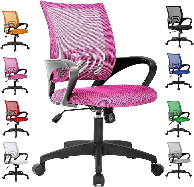 Home Office Chair Mesh Ergonomic Desk Chair Computer Chairs Adjustable Height Mid