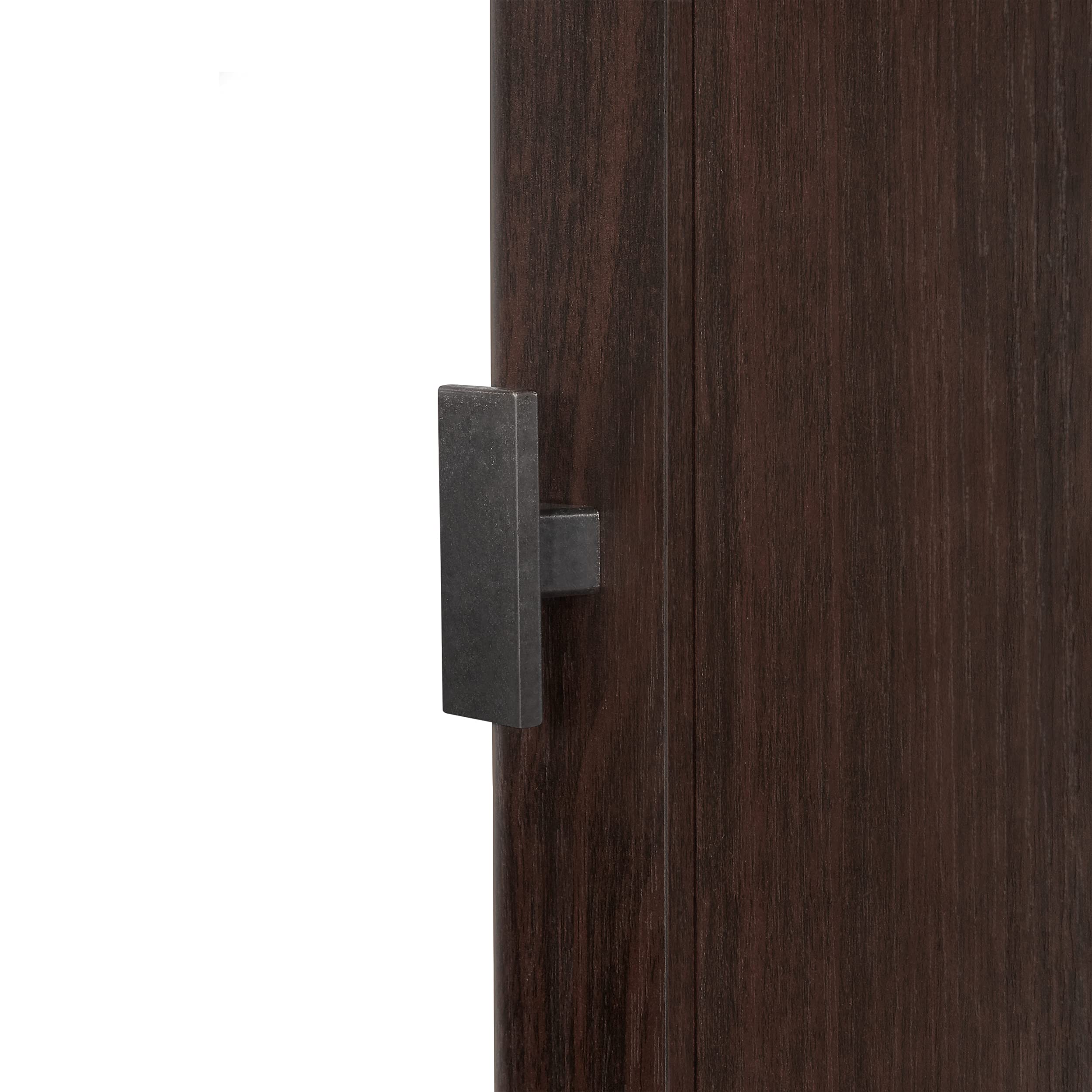 Hayward Two-Door Veneer Floor Cabinet, No Size, Dark Woodgrain