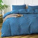 Boho Duvet Cover Set, 3 Pieces Tufted Comforter Set for All Season, Textured Duvet Cover