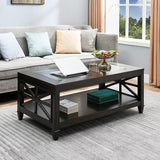 Farmhouse End Table Living Room, Furniture Solid Wood Square Large Side Tables