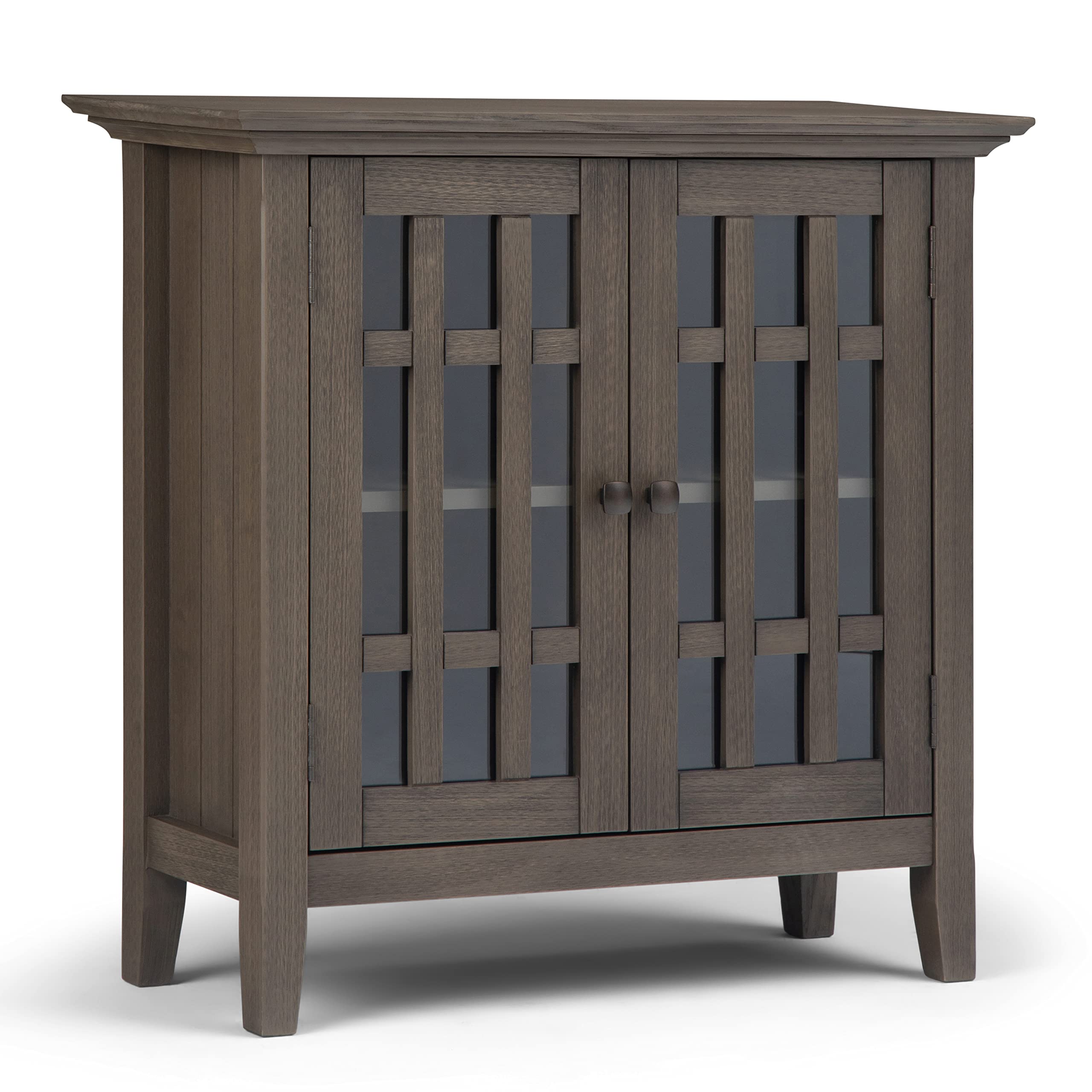 Bedford SOLID WOOD 32 inch Wide Transitional Low Storage Media Cabinet in Farmhouse