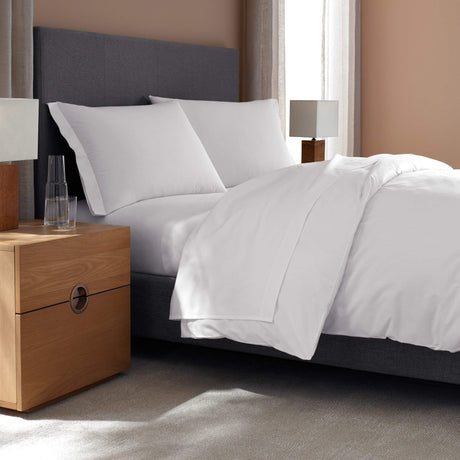 Percale Junior Suite Bed Bundle (Queen) - Luxury All-White Bedding Bundle/Includes