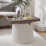 Convertible Entertaining Coffee Table - Coffee Table with 2 Removable Trays