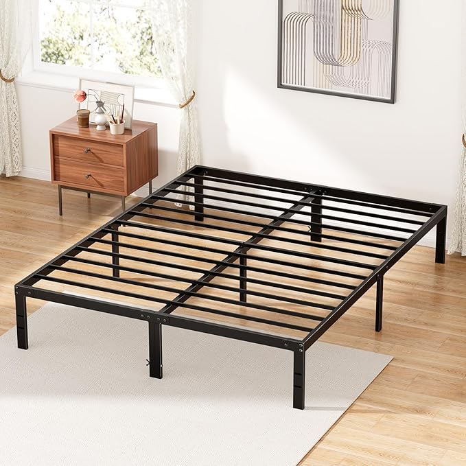 Bed Frame - Twin Size Metal Platform Bed Frames Mattress Foundation