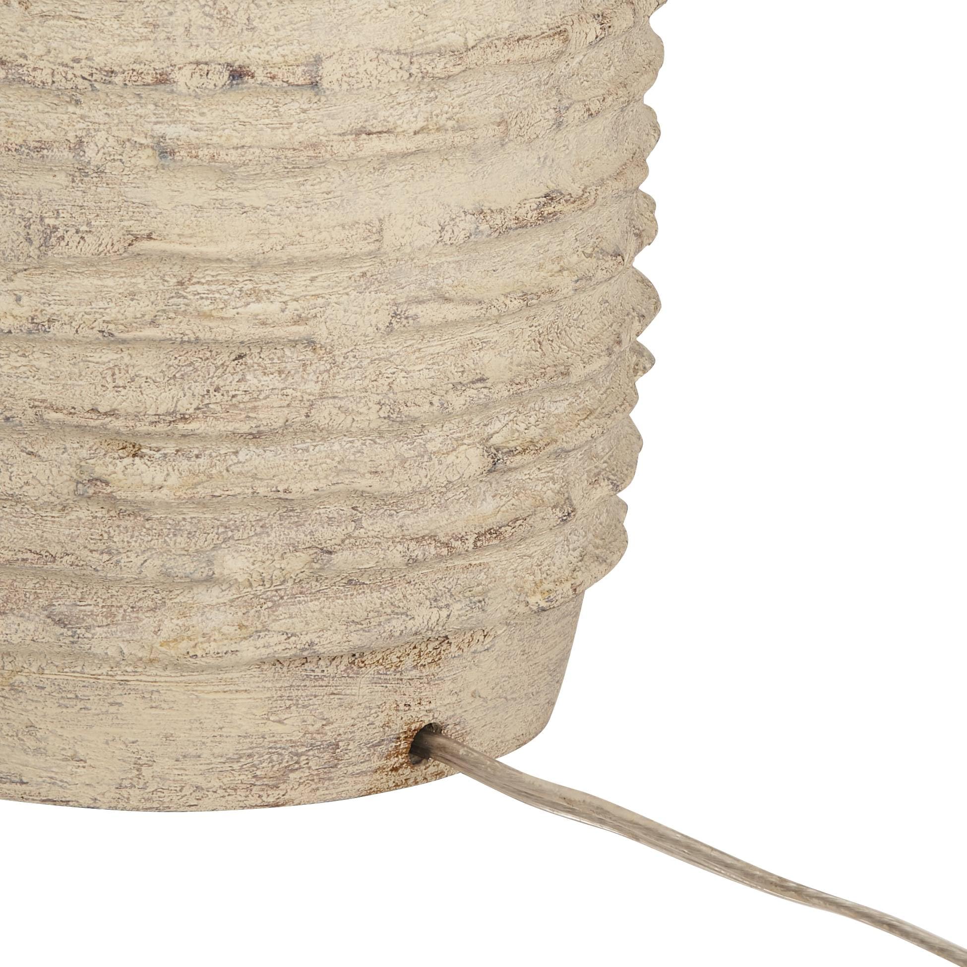 Mora 31" Coastal Farmhouse Table Lamp with Burlap Shade