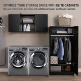 Elite 32" Storage Cabinet Closet, Black Storage Cabinet, Linen Cabinet