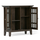 Bedford SOLID WOOD 32 inch Wide Rustic Low Storage Media Cabinet in Dark