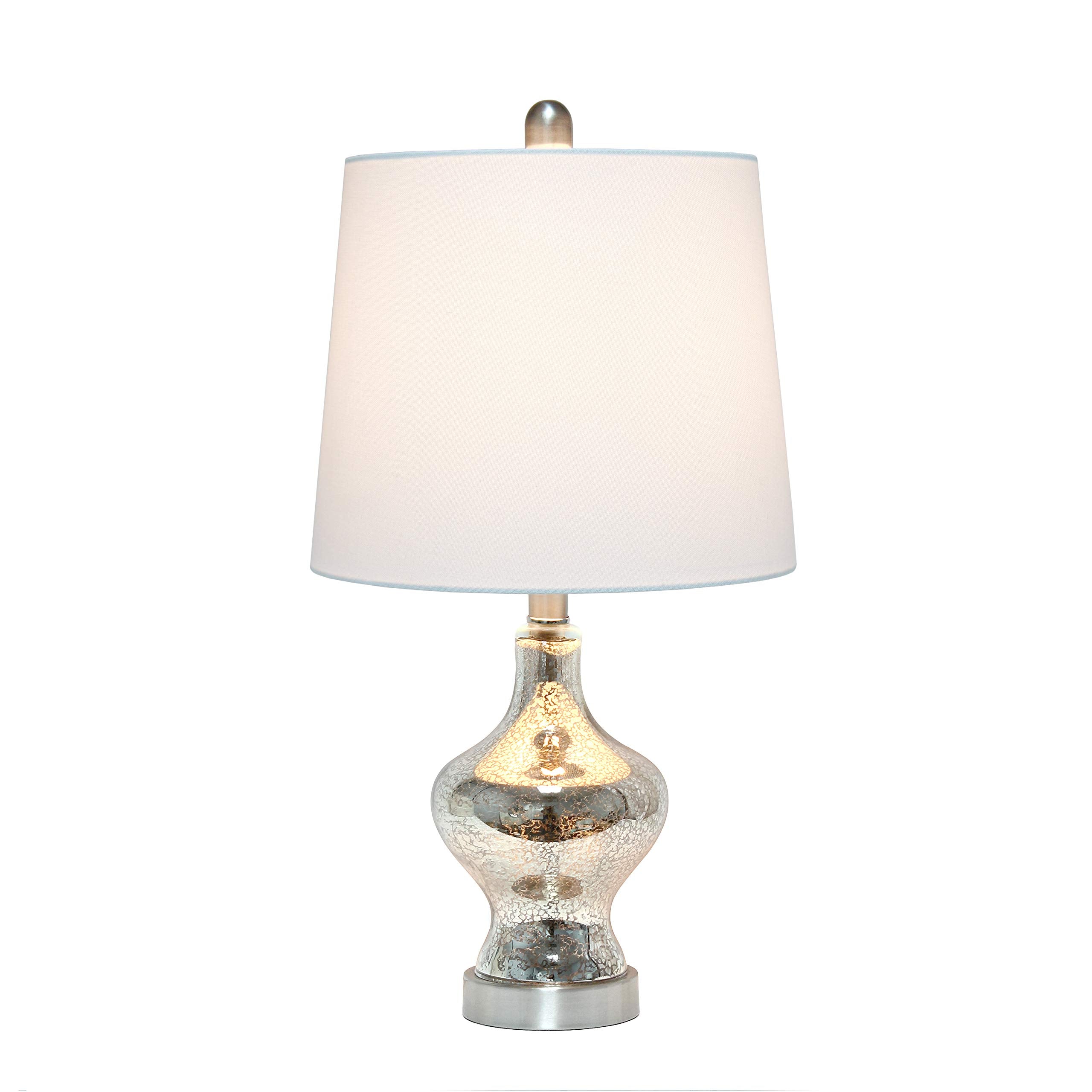 LT3317-MUR Glass Gourd Shaped Table Lamp, Mercury