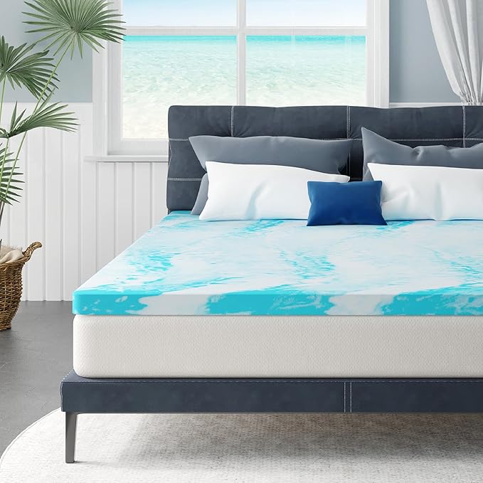 3 Inch Short Twin XL Gel Mattress Topper, Memory Foam Mattress Topper