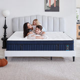 Suiforlun 14 Inch Full Mattress with Cool-to-Touch Cover, Euro Top Hybrid Gel Memory