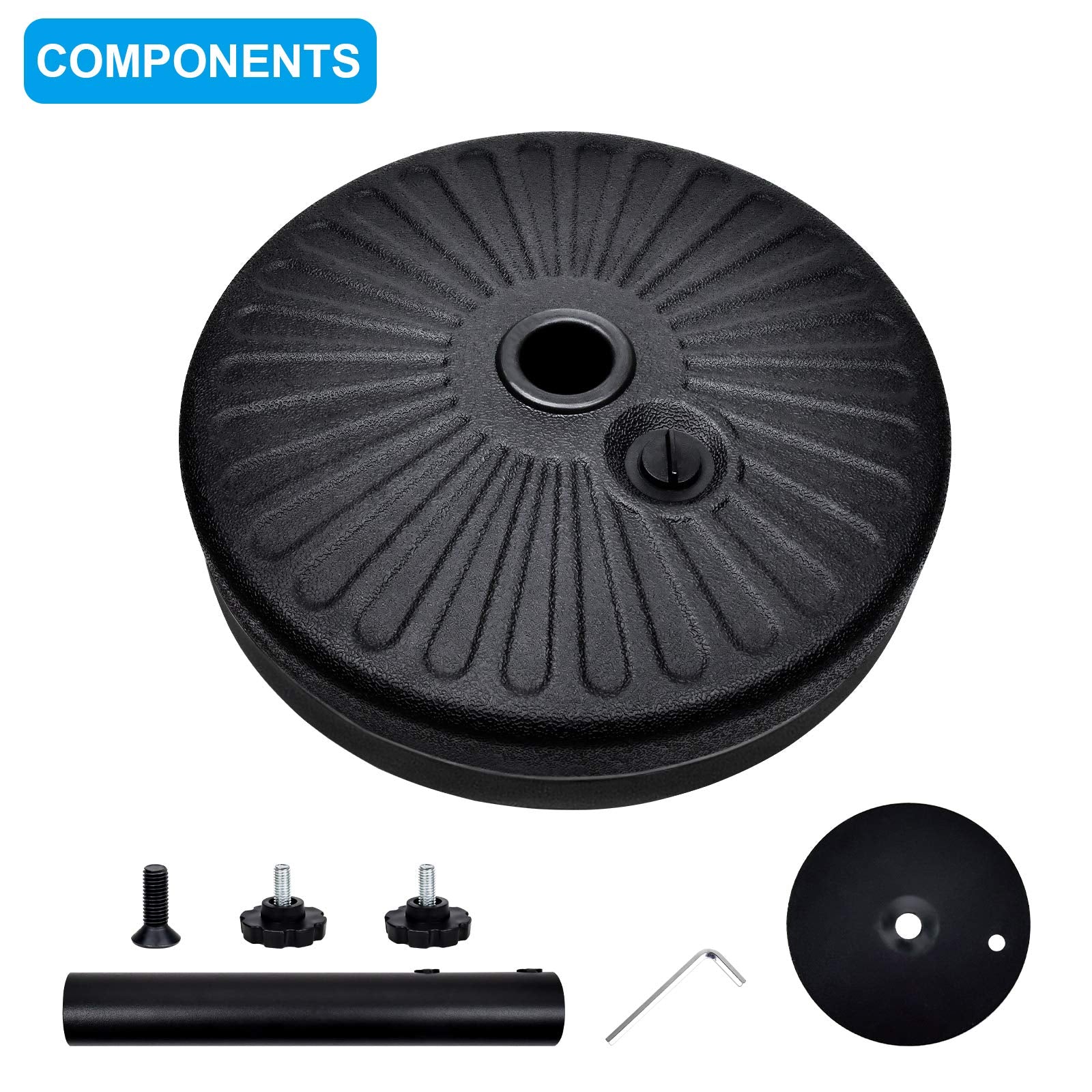 Simple Deluxe 20" Heavy Duty Patio Market Umbrella Base Stand