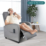 Living Room Massage Single Fabric Sofa Adjustable Theater Padded Seat Backrest