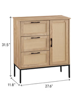 Bathroom Floor Cabinet, Freestanding Storage Cabinet with 4 Drawers and Adjustable