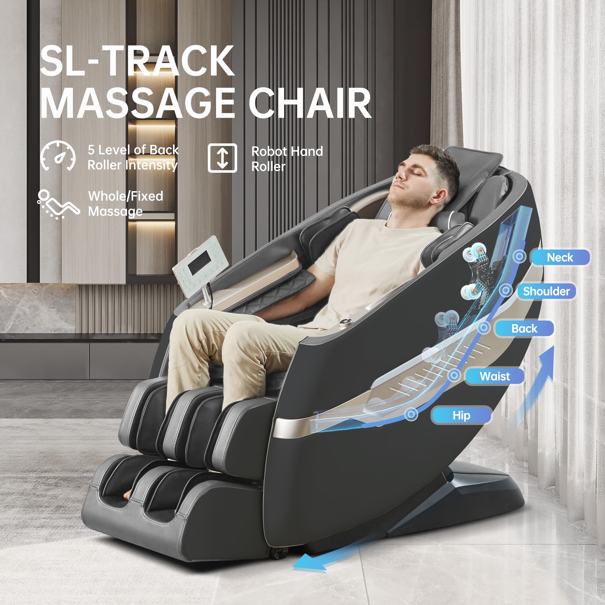 Massage Chair, SL Track Full Body Zero Gravity Massage Recliner