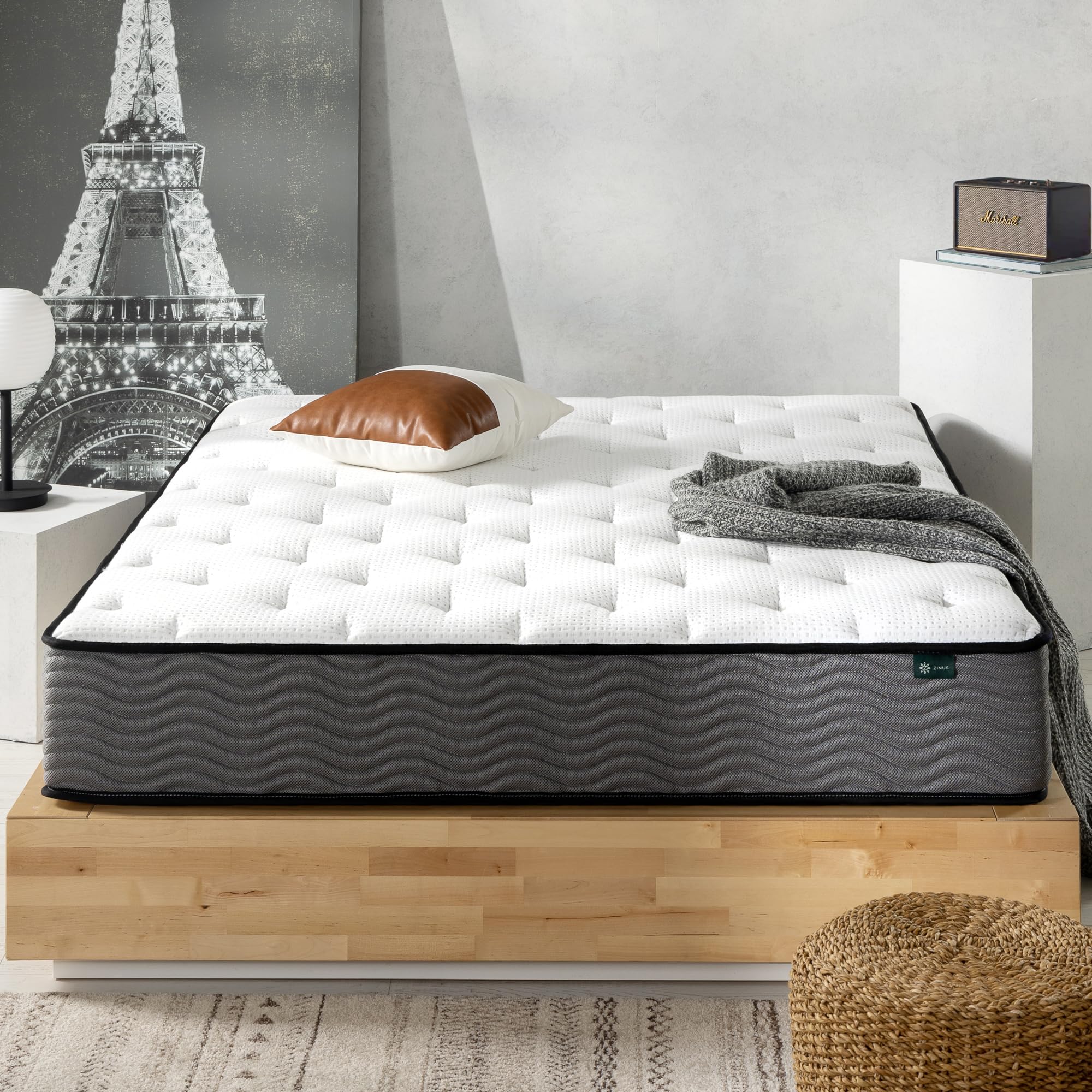 10 Inch True Support Hybrid Mattress [New Version], Queen, Fiberglass Free