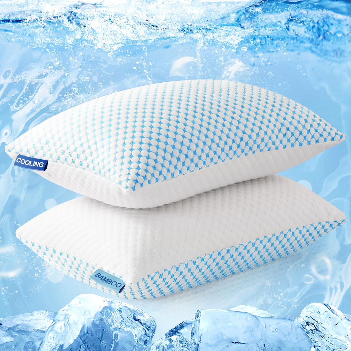 Firm Pillow Shredded Memory Foam(Adjustable Loft), Cooling Breathable