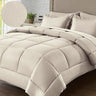 Queen Bed in a Bag 7 Pieces Comforter Set Queen, Ruffle Bedding Comforter Set Black