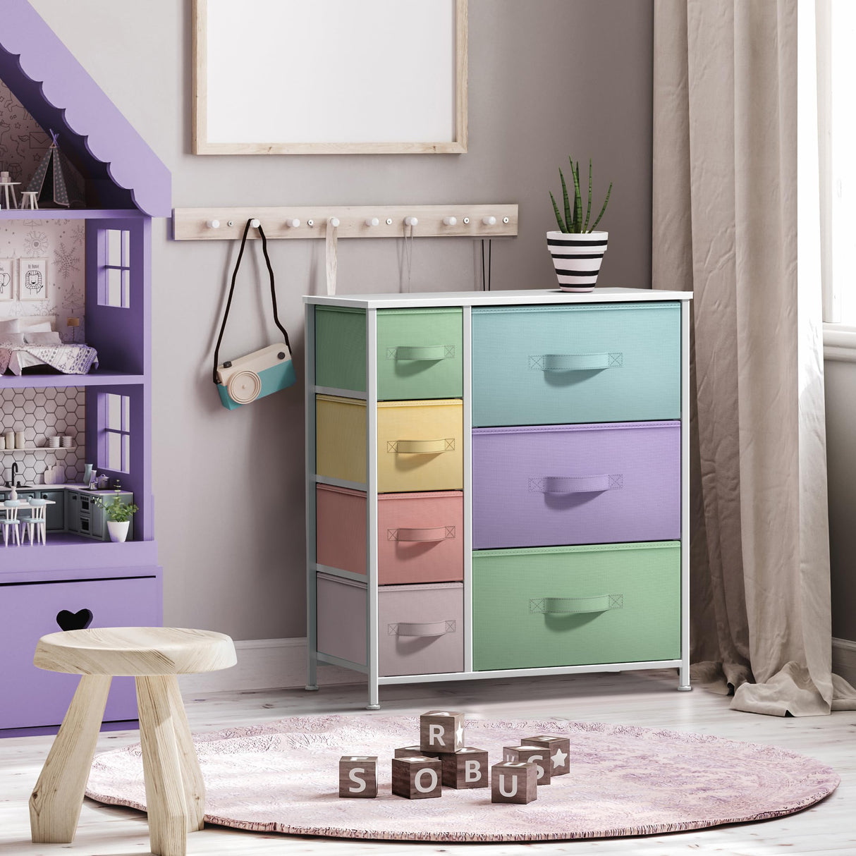 Dresser with 7 Drawers - Furniture Storage Chest for Kid’s, Teens, Bedroom, Nursery,