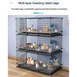 Portable Multi-Layer Rabbit Hutch, Indoor/Outdoor Encryption Bunny Hutch