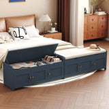 41.3" Shoe Bench with Lift Top Storage, Entryway Storage Bench with Cushioned Seat,