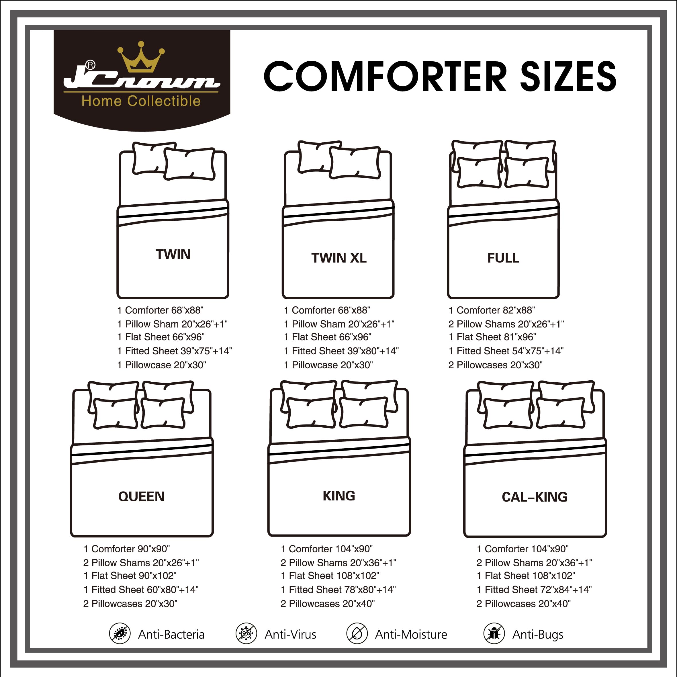 Floral Full Comforter Set - 7-Piece Bed in a Bag