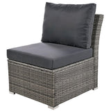 9 Pieces Patio Furniture Set, All Weather Wicker Rattan Outdoor Sectional Sofa Conversation Set