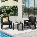 Rocking Bistro Set, 3 Piece Outdoor Patio Conversation Furniture Set