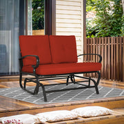 Outdoor Patio Glider Chair, Swing Glider Bench, Porch Furniture Loveseat Seating
