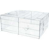 Enclosed Outdoor Run- 34 cu. ft., Galvanized Metal Cage, Portable Pen for Rabbits or Guinea Pigs